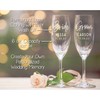 Personalize It Engraved Champagne Glasses Set for the Bride and