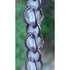 Nutshell Stores Double Loops Rain Chain - Bronze - 6 Feet