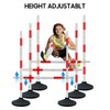 Oulores Soccer Agility Poles,Adjustable Height Hurdles,6PCS Soccer Training Poles with