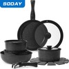 SODAY 15pcs Pots and Pans Set Non Stick, Cookware Sets