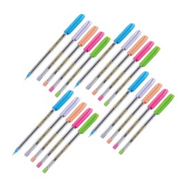 Entry ClearStic Fine Ballpoint Pens, BLUE, Pack of 20, Fine Point (0.7mm), School Office Home Use, Ideal for Everyday Writing Task, iZOFAX Black Ball Pen