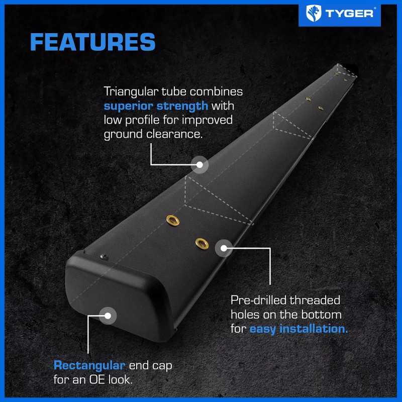 TYGER 4" Riser Running Boards for 02-08 Ram Quad Cab