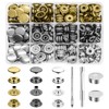 Nadisean 300Pcs Press Studs Snap Fasteners, 15mm Press Stud Kit,
