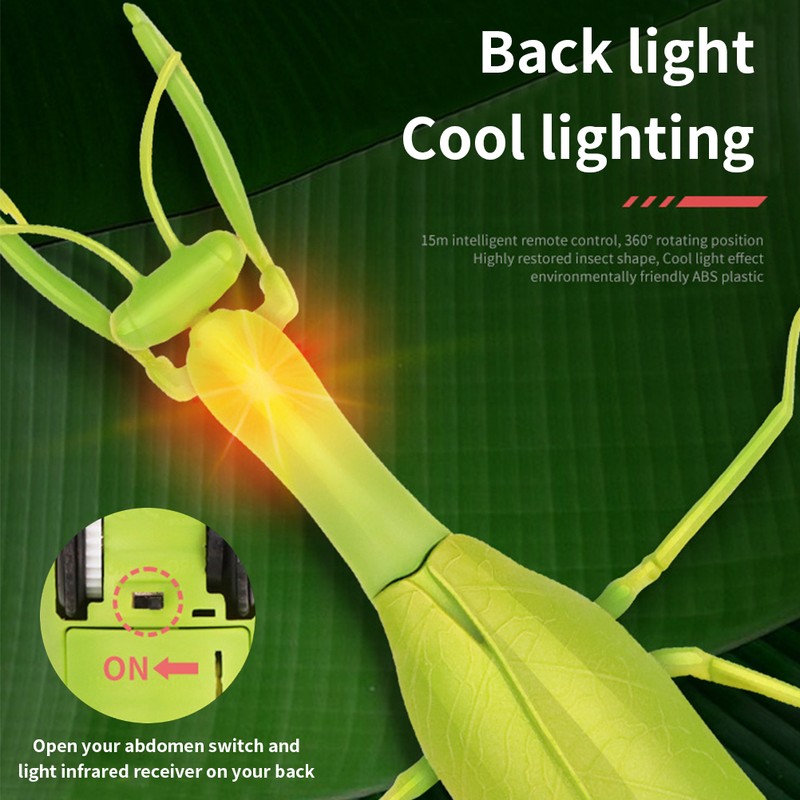 Infrared Remote Control Simulated Insects Toy RC Firefly Moth Praying