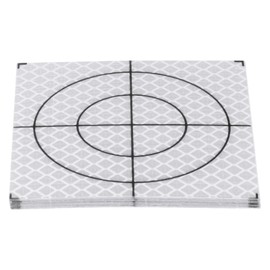 HARFINGTON 10pcs Survey Reflector Sheets 80x80mm Self-Adhesive Reflective Tape Survey Target Mark for Total Stations, Silver Tone