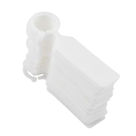 100 PCS Kunststoff-Hängeetiketten Wiederverwendbarer Samen Name Marker Label Marker Zeichen Gartenwerkzeuge für Pflanzenbaum Blumenidentifikation Kindergarten Sämling Tags Gartendekor(Weiß)