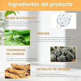 Tnico Facial con cido Gliclico al 7 Exfoliante Qumico para Puntos Negros, Poros y Acn - 240ml para Piel Grasa y Mixta, Elimina Manchas y Arrugas,...  