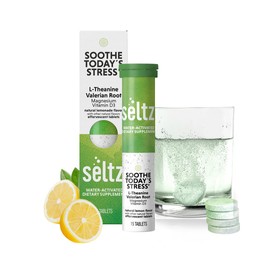 Seltz® Soothe Today’s Stress – Effervescent Vitamins for Relaxation & Focus with L-Theanine, Magnesium & Vitamin D3 – Lemonade Flavor, No Sugar Added, 15 Tablets (Pack of 1)