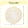 Gold Round Placemats Set of 6 Waterproof Pressed Vinyl Place