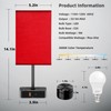 Bedroom Table Lamp with Remote Operation Control,Dimmable Bedside Table Desk