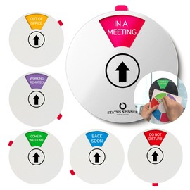 Office Door Sign -Do Not Disturb,Out Of Office,In A Meeting, Working Remotely,Come In Welcome,Back Soon- Blank Custom Privacy Door Sign Status Indicator for Office Conference Studio Office Supplies