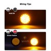 XtraGlow 4 Inch Round Amber LED Strobe Lights 24LEDs Tail