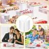 KAHEIGN 100Pcs Plastic Appetizer Plates with Spoons, 6CM Square Dessert