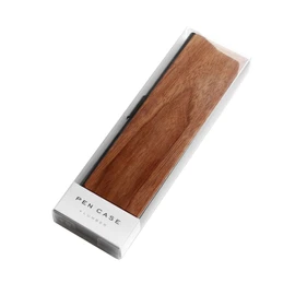 "PEN CASE" A wooden pen case made with heavy stainless steel material and famous wood, Cherry