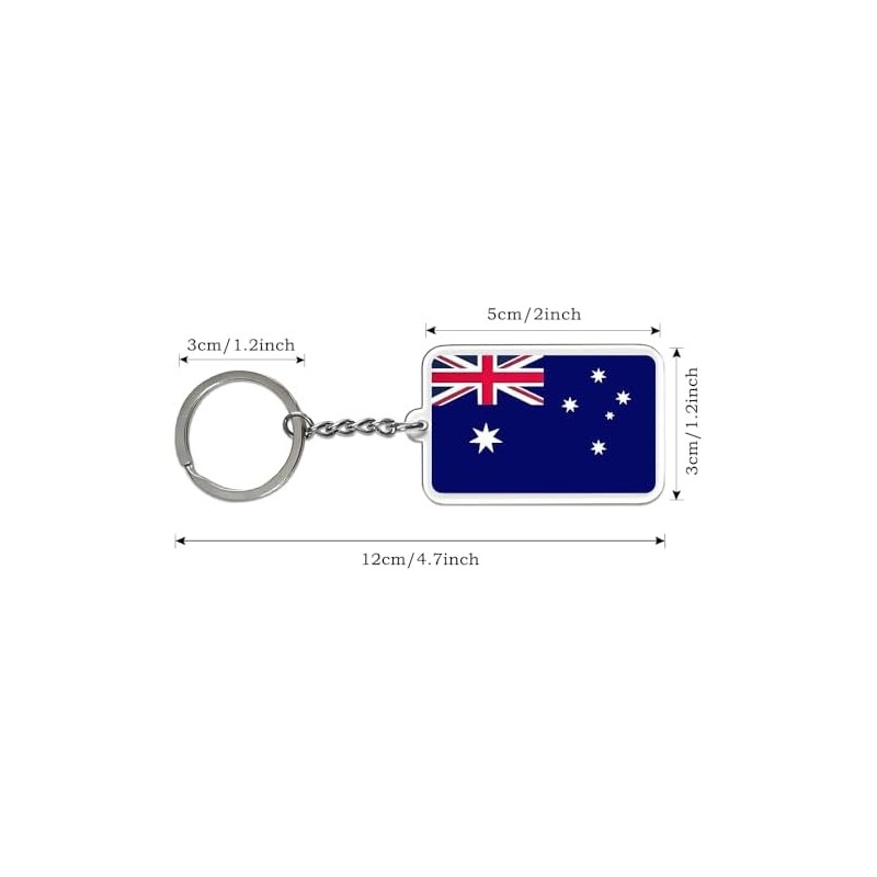 Paquete de 2 llaveros con bandera de Australia (Australia), Australia,