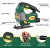 TECCPO Jigsaw, 6.5 Amp 3000 SPM Jig Saw with Laser,