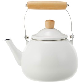 Wahei Freiz Cafe Blanc RB-1924 Kettle, Full Water, 0.6 gal (2.5 L), Suitable for Enamel, Induction and Gas Compatible