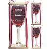 Orange Kat Classy, Sassy, Bad Assy Stemmed Wine Glass with