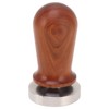 Coffee Tamper with Flat Stainless Steel Base Wooden Handle Coffee