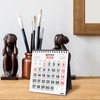 Finocam - Neutral Desk Calendar with Large Numbers 2025, Monthly