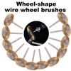 Rocaris 72 Pack Wire Wheel Brushes Set, Brass and Steel