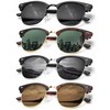 KALIYADI Polarized Sunglasses-for-Men Retro Sunglasses-Men: Semi-Rimless Frame Women Driving Sun