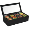 Tasybox Tea Bag Organizer, Acrylic Tea Box with Lid, Tea