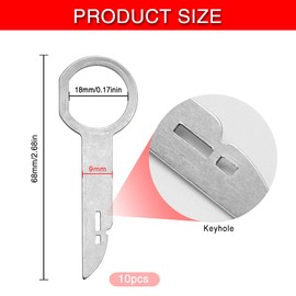 YIXISI 10 Pieces Car Radio Release Key Shackle, Removal Key Release Tool for Car, Horizontal Release Slot Compatible with Car 6000 CD, Sony 6