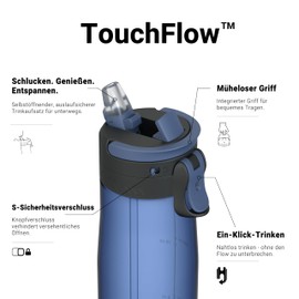 Sparrow Drinking Bottle - TouchFlow Tritan Water Bottle - 750 ml - BPA-Free - Sports Bottle Leak-Proof - Drinking Bottles with Straw for Sports, Outdoor - Lightweight, Sustainable