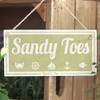'Sandy Toes (Land & Sea)' - Nautical Sign - Handmade