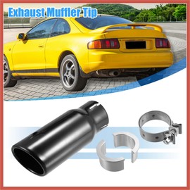ACROPIX 1 Set Exhaust Muffler Tip for Toyota 4Runner 2018-2021 PT932-89180-02 Black Chrome Tailpipe Exhaust Tip Stainless Steel Car Parts