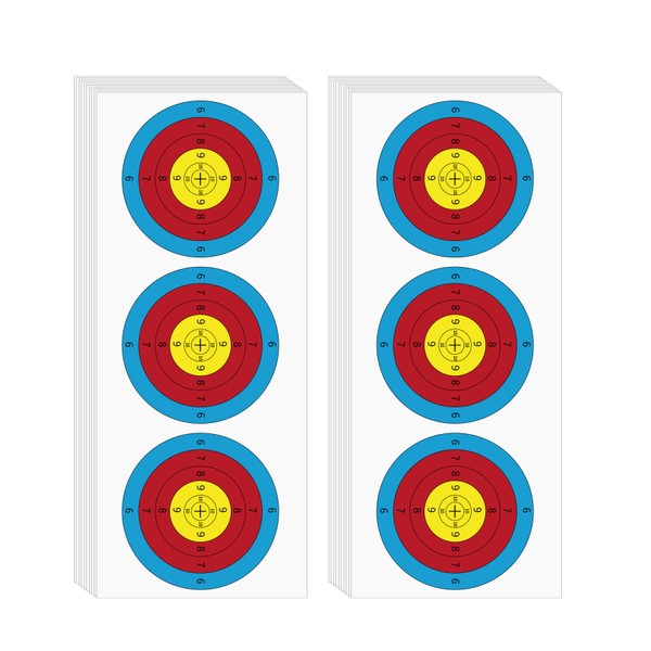 Fiita Archery Targets Paper 3 Spot, New Las Version 20pcs,