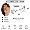 HAIAISO 5 Pairs G23 Titanium Earrings Studs for Women Hypoallergenic
