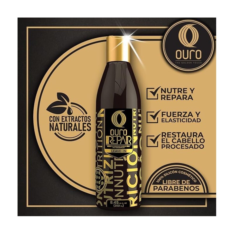 OURO Tratamiento Capilar Reestructurante Keratin Complex con Argn, Nutricin Extra