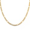 HZMAN Men Women 24k Real Gold Plated Figaro Chain Stainless