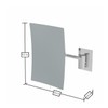 Aptations Rectangular Wall Mirror (6.25" x 9.5") - 3X Magnification