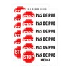 Finoly Stop Pub - Sticker for Letterbox Stop Pub -