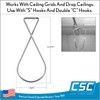Clip Strip 100 Pack Drop Ceiling Hanger Hook Clips, T-bar