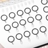 Curtain Rings 22 Set Black Metal Curtain Rings with Curtain