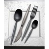 Lucky Wood 0-12613-090 Spoon Meteora Satin Black Bouillon Spoon