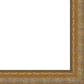 Picture Frame Moulding (Wood) 18ft Bundle - Traditional Antique Gold Finish - 2" Width - 3/8" Rabbet Depth
