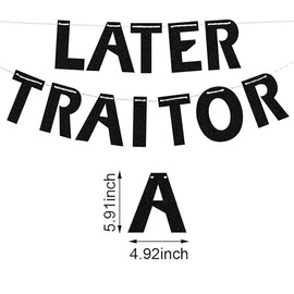 21 Pieces Goodbye Party Decorations Later Traitor Banner Going Away Balloons for Retirement Farewell Coworker Going Away Graduation Job Change Relocation Quitting Party Decorations