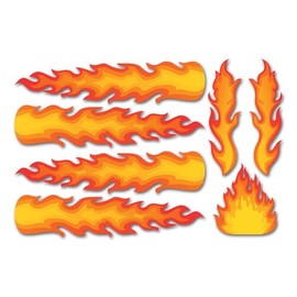A4 Sticker Sheet Flames Vinyl Stickers - Fire Cool Vehicle Car Bike Speed Motorbike Men Hobbies Hobby Scrapbooking Journal Decor Gift #82186