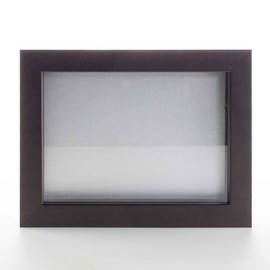 Dark Brown 30x30 Large Shadow Box Display Wooden Frame with Silver Acid-Free Backing UV Acrylic & Hanging Hardware - with 3/4" Usable Depth - Great Jersey Frame Display Case Shadowbox