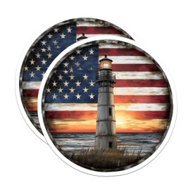 (2 Pack) American Flag Magnet - 5" On Longest Side - Sticks to Smooth Flat Surfaces - Made in USA - MAG9432