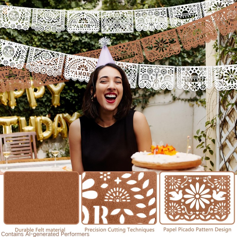 QTRQTR 4 Pack Cielito Lindo Party Decor 39Ft Papel Picado