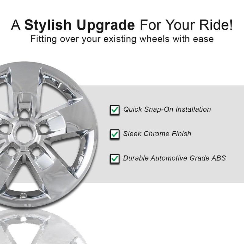 Set of 4 17" 5 Spoke Snap-On Wheel Skins for
