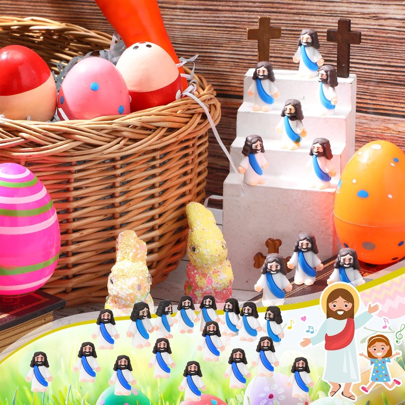 Bememo 200 Pcs Mini Jesus Figurines Bulk Tiny Jesus Toys