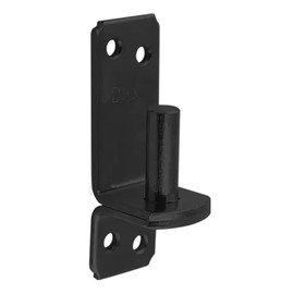 86mm x 30mm x 10mm (25mm) Black Heavy Duty Hinge Pin Gate Hinge Brackets Galvanised Steel (Pack of 2)