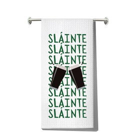 MYSOMY Irish Sláinte Kitchen Towel Irish Blessing Dish Towel Sláinte Irish Cheers Gifts Slainte Irish Cheers Towel (Sláinte uk1)